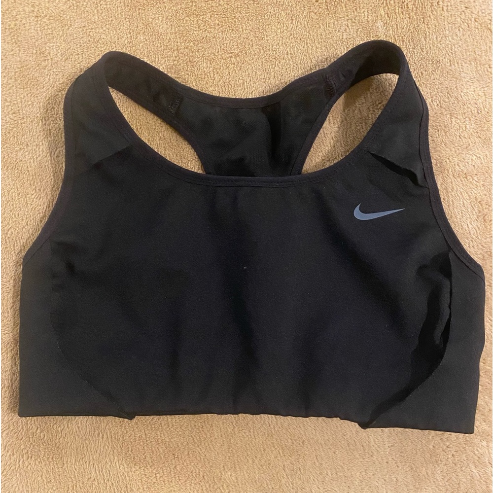 Nike, XS, sports bra, black dri fit, jog bra, running bra, EUC, no pads
